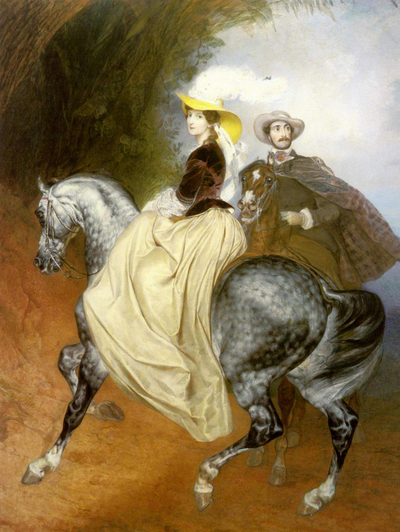 Equestrian Double Portrait by Karl Briullov